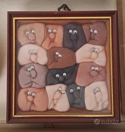 quadrino per bimbi, con facce