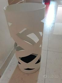 Portaombrelli smaltato bianco