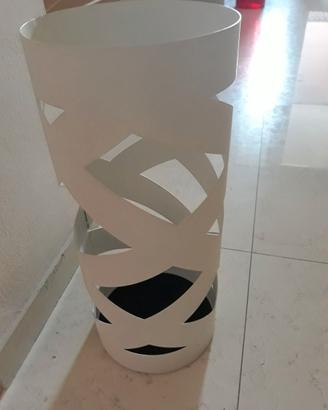 Portaombrelli smaltato bianco