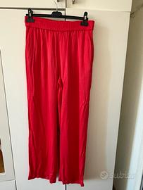 Pantaloni a palazzo elastico in vita