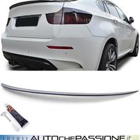 Spoiler Alettone per Bmw X6 E71 dal 2008 2015 Nero