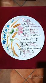 Piatto in ceramica dipinto a mano 