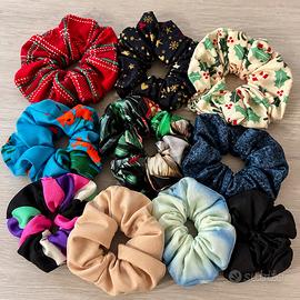 10 Scrunchies artigianali per capelli – Fantasie