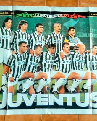 Poster Juventus '96 vintage Del Piero Vialli Lippi