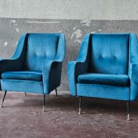 Coppia poltrone design anni 60