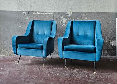Coppia poltrone design anni 60