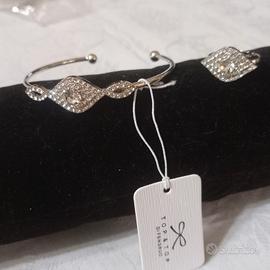 Set bracciale + Anello regolabile con strass