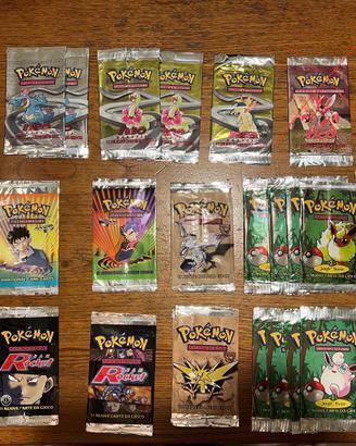 Lotto buste e box VUOTI Vintage - Carte Pokemon