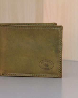 Portafoglio pelle made in Italy verde