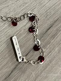 Bracciale argento con zaffiri rossi