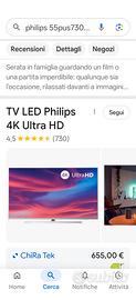 PHILPS 55 POLLICI 4K ULTRA HD SMART TV