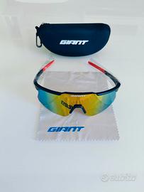 Occhiali Sportivi Giant Nero/Rosso (Nuovi)