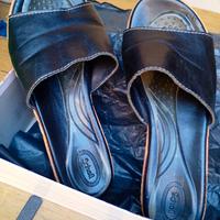 ciabatte donna in pelle nera -Dr. scholl's -tg. 36