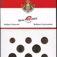 2001 Monaco divisionale 8 monete FDC