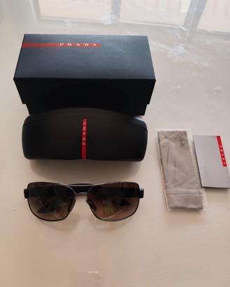 occhiali da sole uomo Prada linea rossa