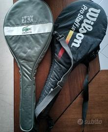 coppia custodie per racchette da tennis
