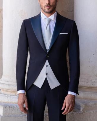vestito sposo scribano privè tg 52 uomo blu 