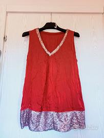 Canotta elegante in viscosa con paiettes