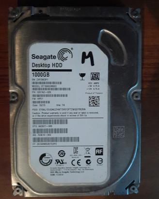 HARD DISK 3.5" SEAGATE 1TB DANNEGGIATO