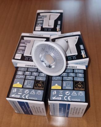 5 lampadine led gu10 dimmerabili 4000k