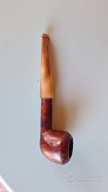 pipa in radica con bocchino in corno