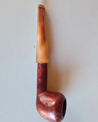 pipa in radica con bocchino in corno