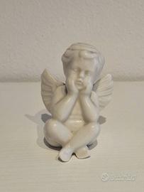 Statuina angioletto vintage porcellana bianca