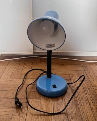 Lampada da tavolo vintage azzurra funzionante