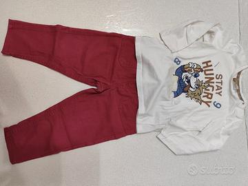 set maglietta pantalone bambino 24-36 mesi