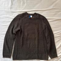 Maglioncino in cotone HM da uomo verde scuro