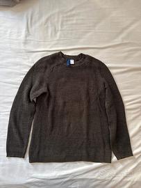 Maglioncino in cotone HM da uomo verde scuro