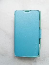 cover per Nokia Lumia 520 a libro azzurra
