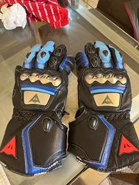 Guanti racing dainese blu-azzurro mai usati