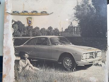 Cartello pubblicitario auto epoca