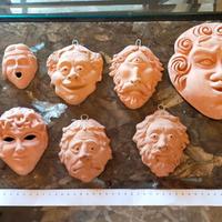 collezione copie maschere greche in terracotta
