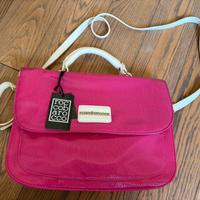 Borsa firmata roccobarocco fucsia bianca