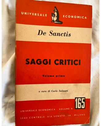 SAGGI CRITICI vol 1 e 2 De Sanctis