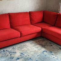 Divano Oliver Giulio Marelli rosso angolo penisola