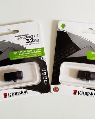 Lotto 2 chiavette USB da 32 GB sigillate