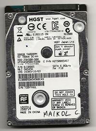 Hard disk interno HDD 2,5" HGTS 512GB / 500GB