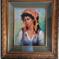 quadro zingara / gitana artista G. Vitale 
