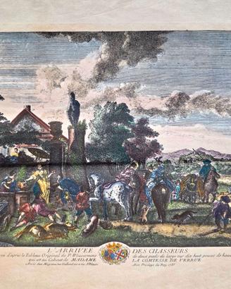 Jean Moyreau - L'Arrivee des Chasseurs. [1735].
