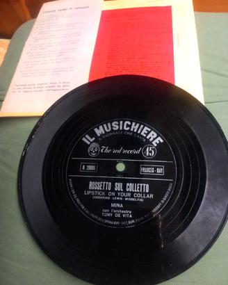 Il Musichiere disco Mina Rossetto Sul Colletto 196