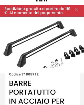 Barre portatutto per tutte le fiat a quattro porte
