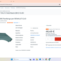 PARAFANGO ANTERIORE DESTRO RENAULT CLIO 4 DEL 2013