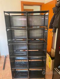 Libreria smontabile in plastica 5 ripiani