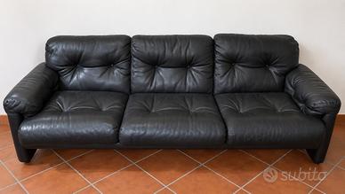 Divano Coronado B&B Italia pelle nera