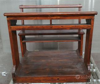 Banco scuola vintage anni 30' antico in legno