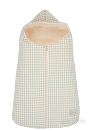 Sacco Ovale Vichy Blue - mezza stagione