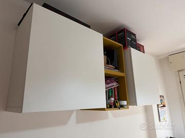 Doppio scaffale pensile + tavolo 6 persone